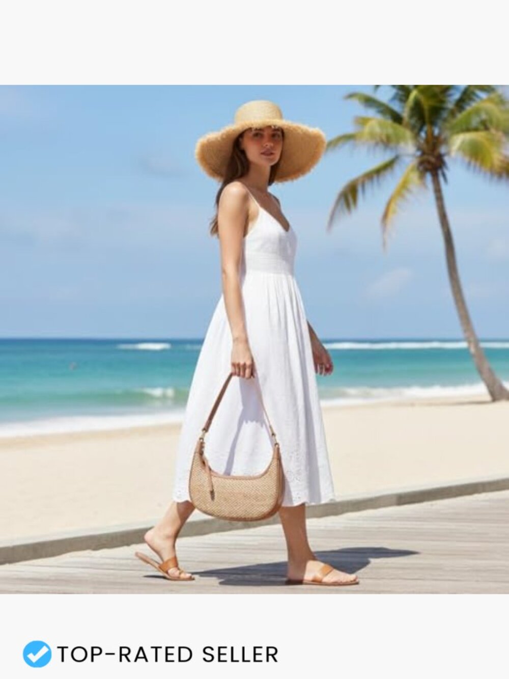 Natural Straw Tote Bag Handwoven Beach Bag Summer Retro Crossbody Shoulder Hobo - Picture 2 of 7